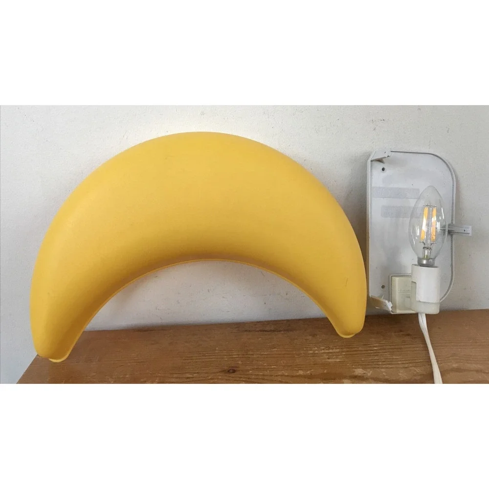 IKEA Smila Crescent Moon Mane Yellow Kids Room Wall Night Light